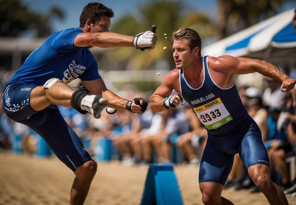 Athletes compete in a variety of extreme and unique sporting events in San Diego, showcasing their skills and determination in top-notch competitions
